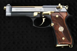 Beretta 92F Siyah Suracoat-Füme Kaplama Hareketli Parçalar Sarı Titanyum