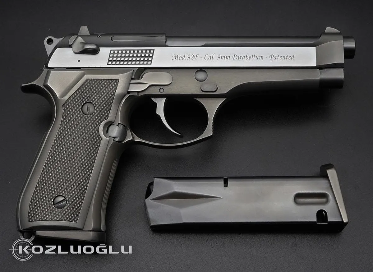 Beretta F92 Çekme Kertik &  Titanyum Kaplama Detay 2