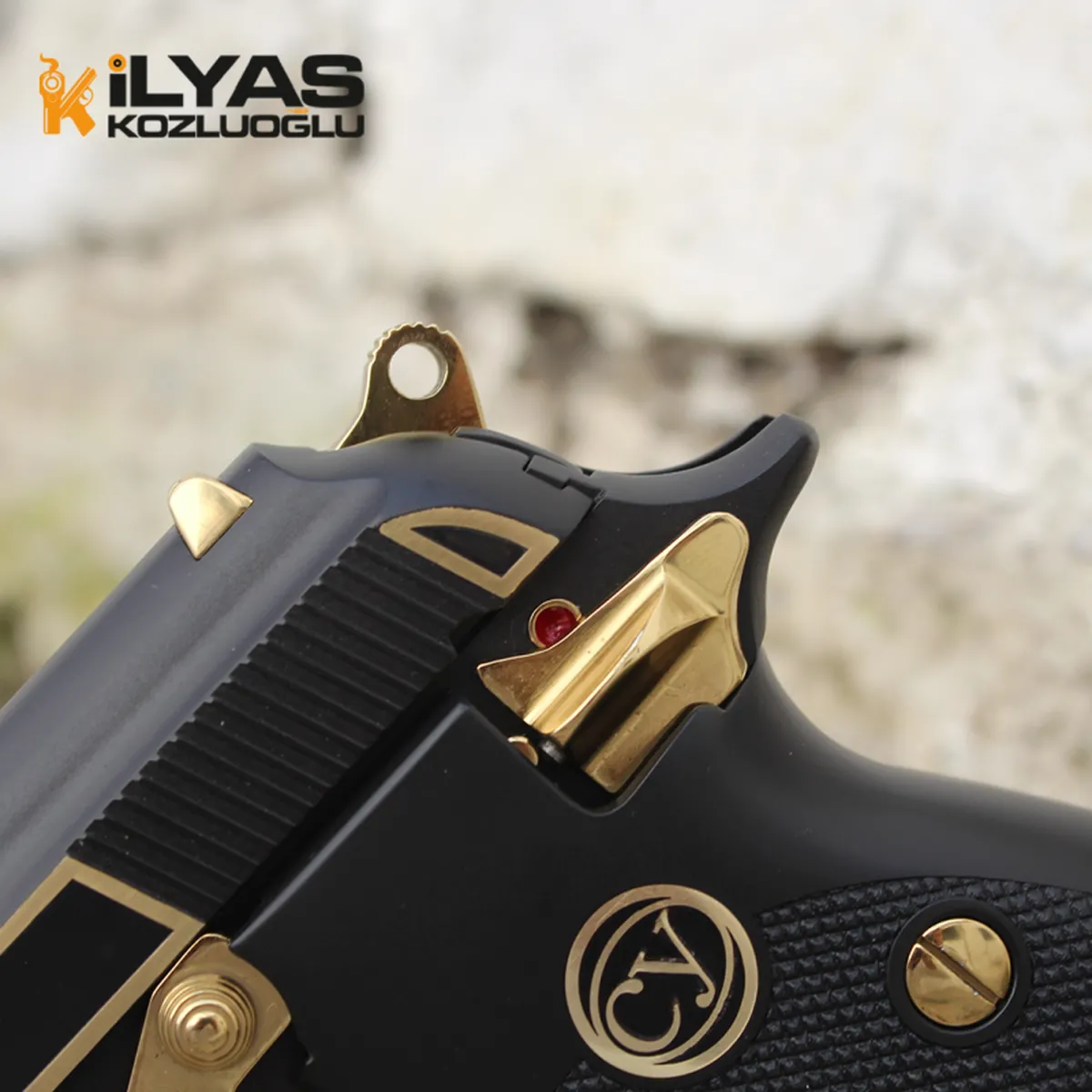 Beretta MOD 70 Mat Siyah Kaplama & Sarı Parça Detay 2