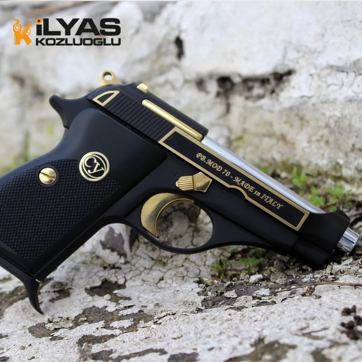 Beretta MOD 70 Mat Siyah Kaplama & Sarı Parça Detay 3