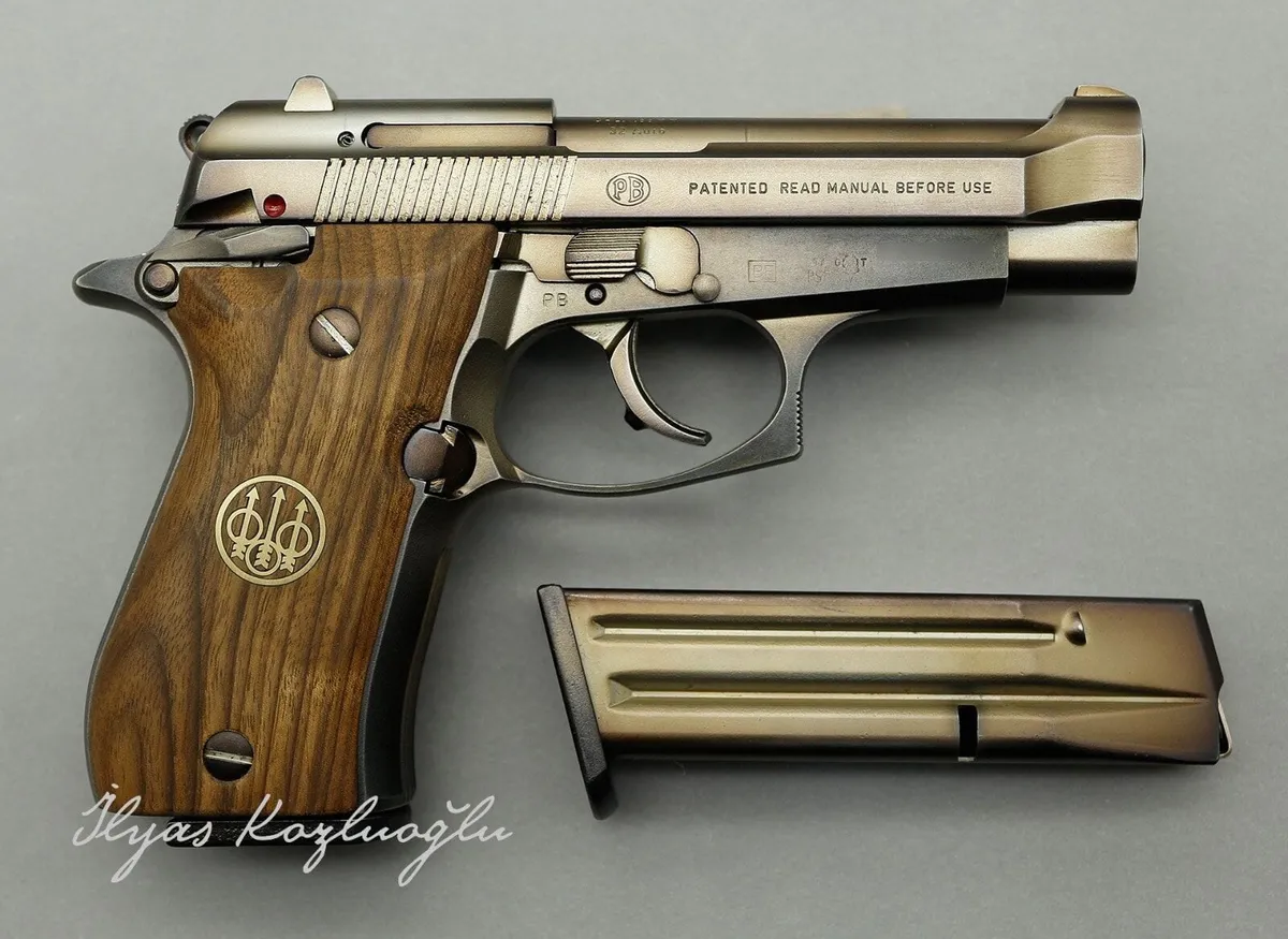 Beretta Mod. 81F Cal. 7,65 – Açık Füme Titanyum Kaplama Detay 3