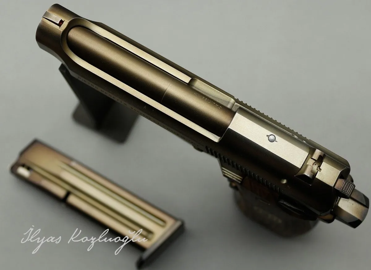 Beretta Mod. 81F Cal. 7,65 – Açık Füme Titanyum Kaplama Detay 4