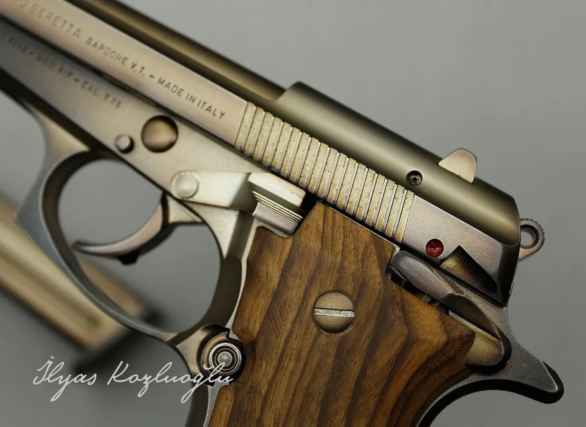 Beretta Mod. 81F Cal. 7,65 – Açık Füme Titanyum Kaplama Detay 5