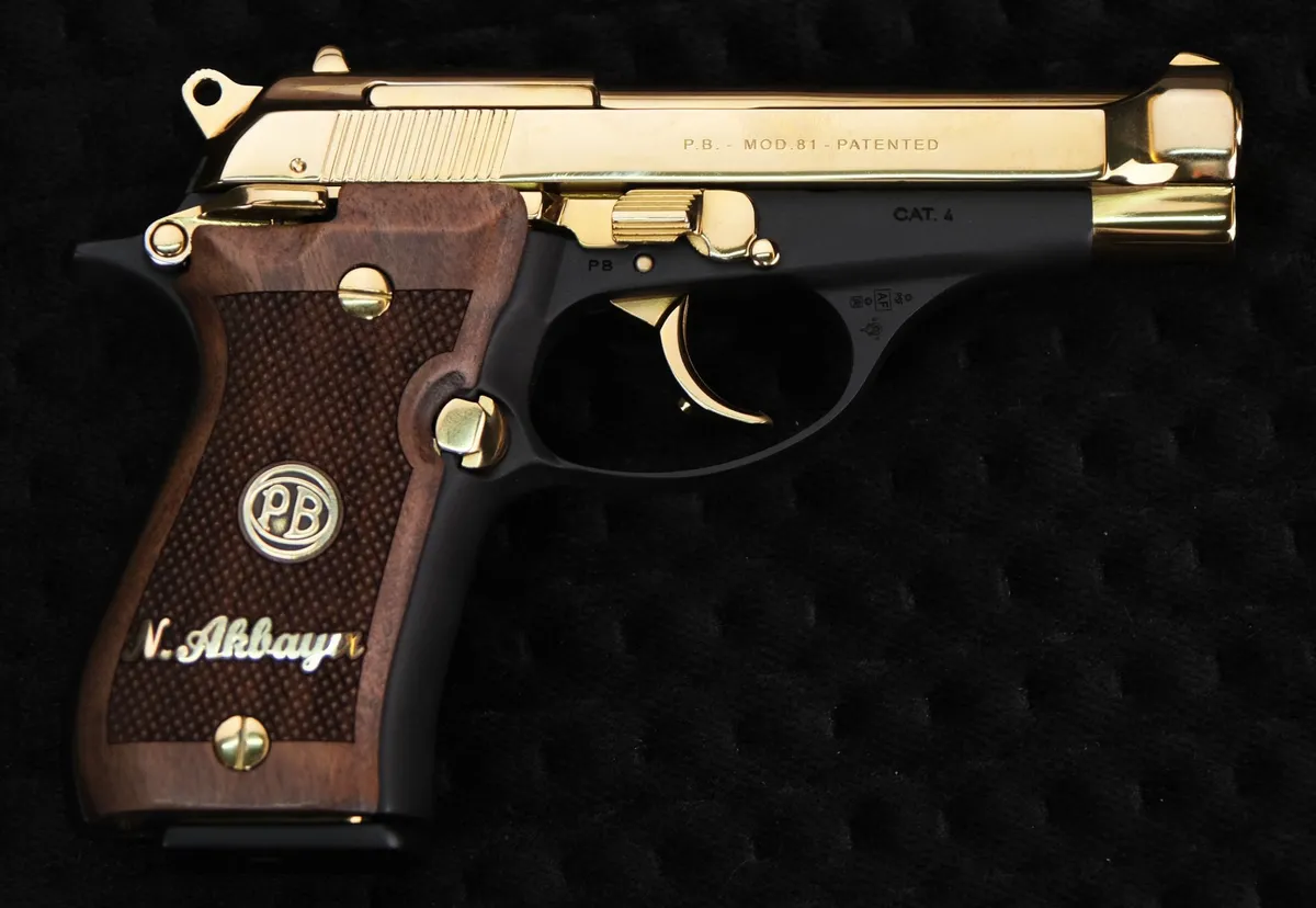 Beretta Mod81 Parlak Sarı Titanyum Kaplama Detay 2