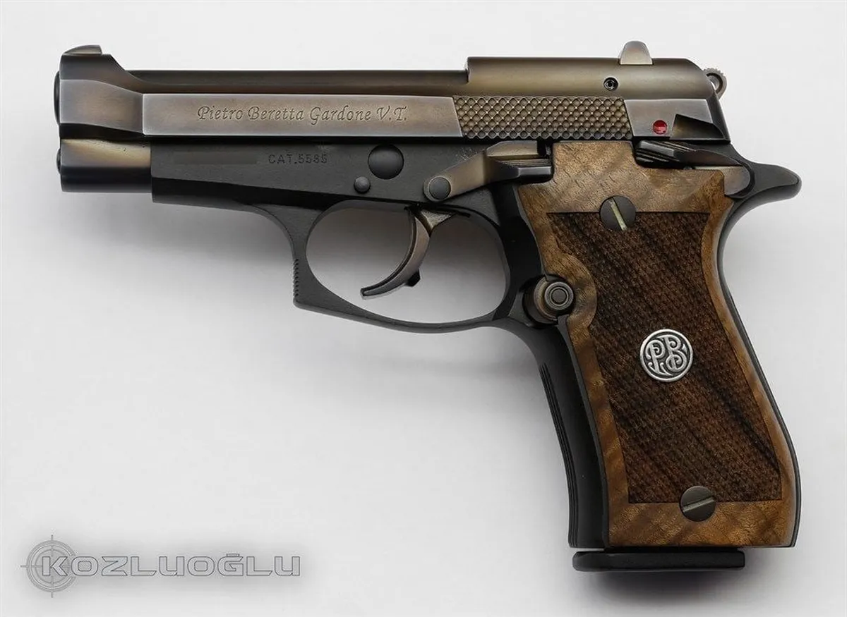 Beretta MOD81F Yanık Füme Titanyum – 3D Kertik Gravür
