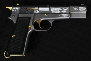 Browning 245 Sade Gravür