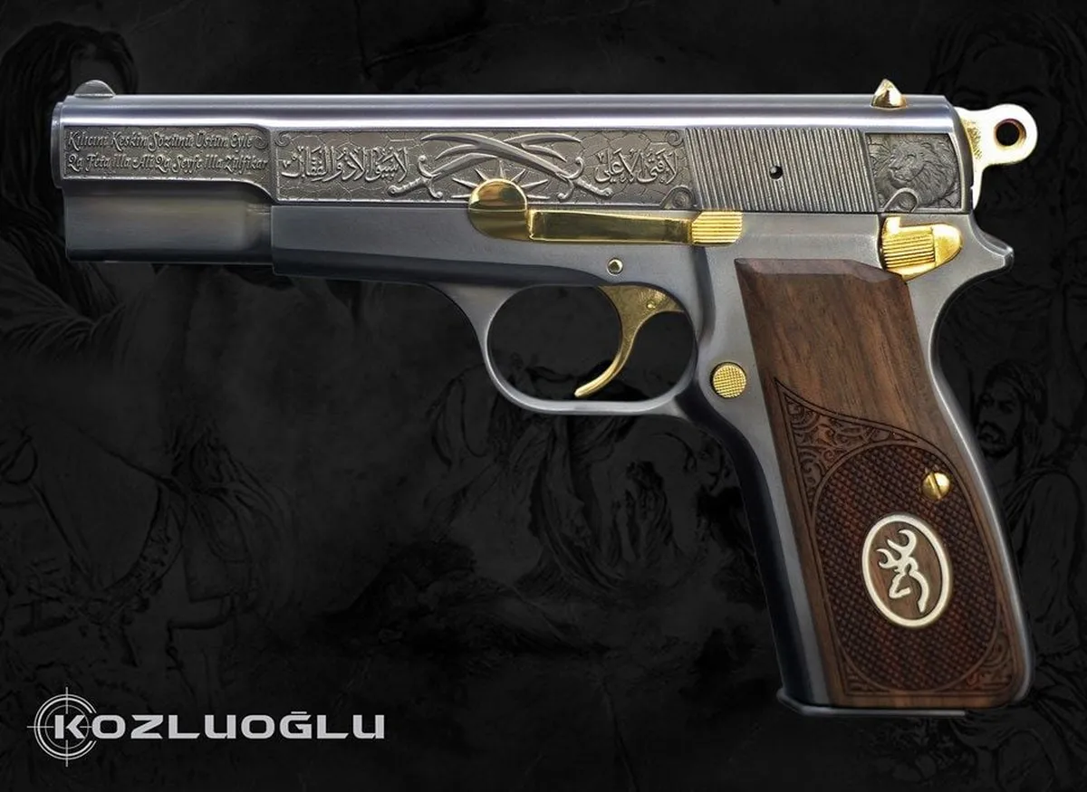 Browning 3D Zülfikar-Aslan Gravür & Yanık Füme Titanyum