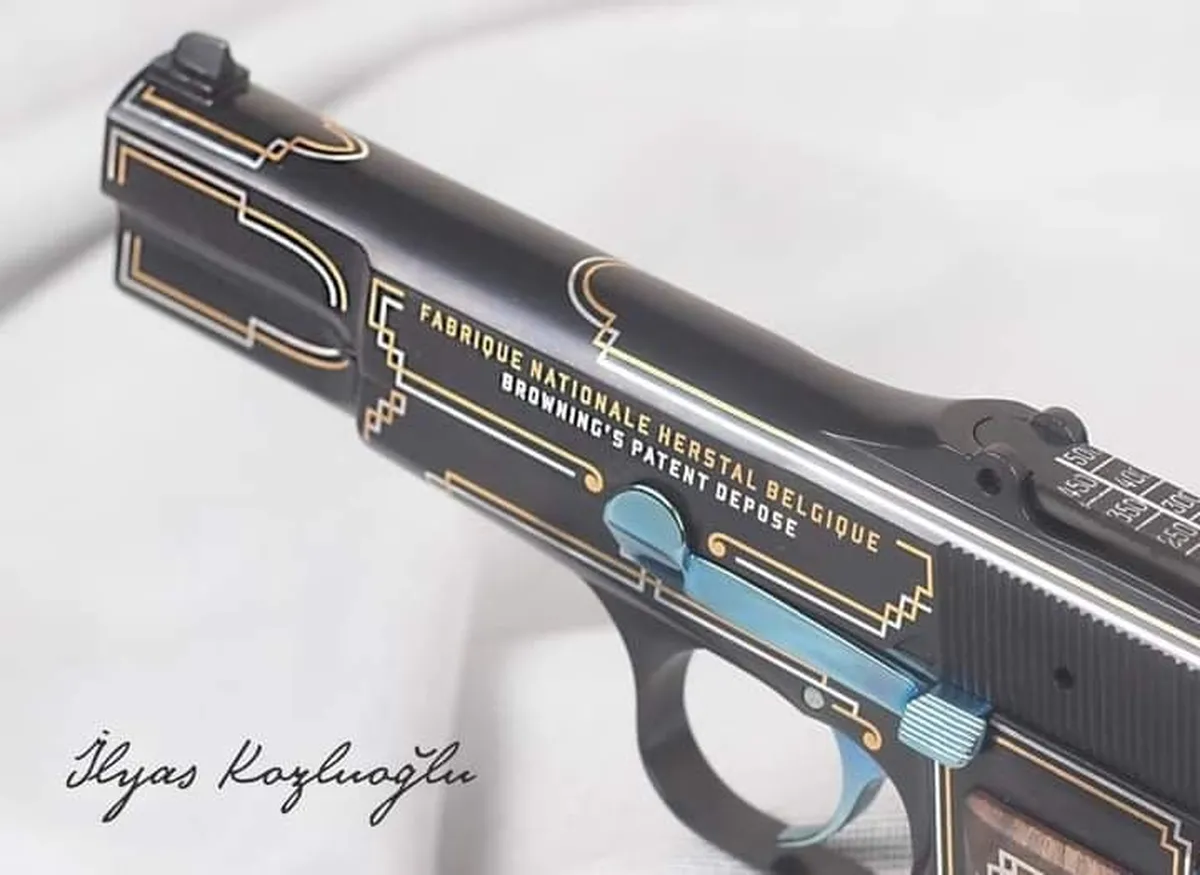Browning – Çerçeve Hat Desenli Özel Gravür Tasarımı Detay 3