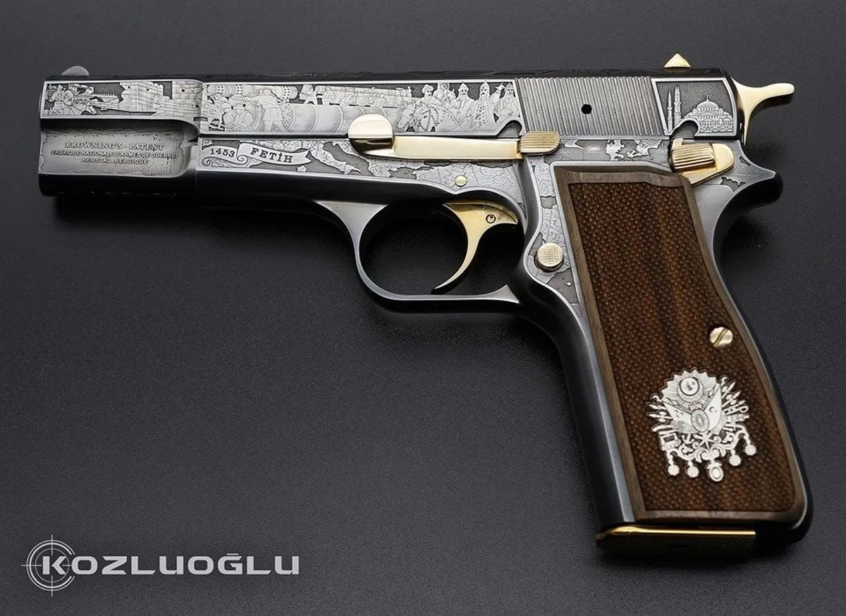 Browning  Fetih 1453 Gravür & Açık Füme Titanyum Kaplama