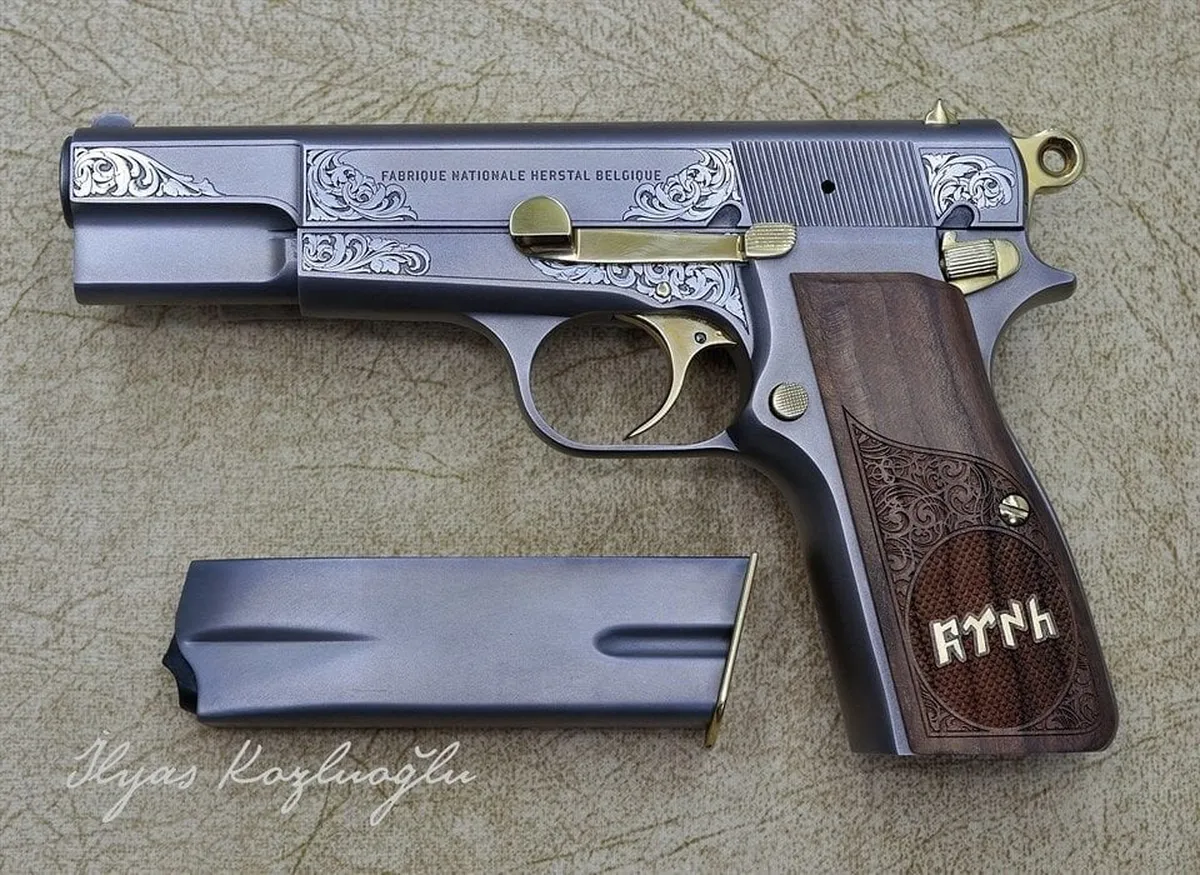 Browning HP Serpme Gravür Detay 5