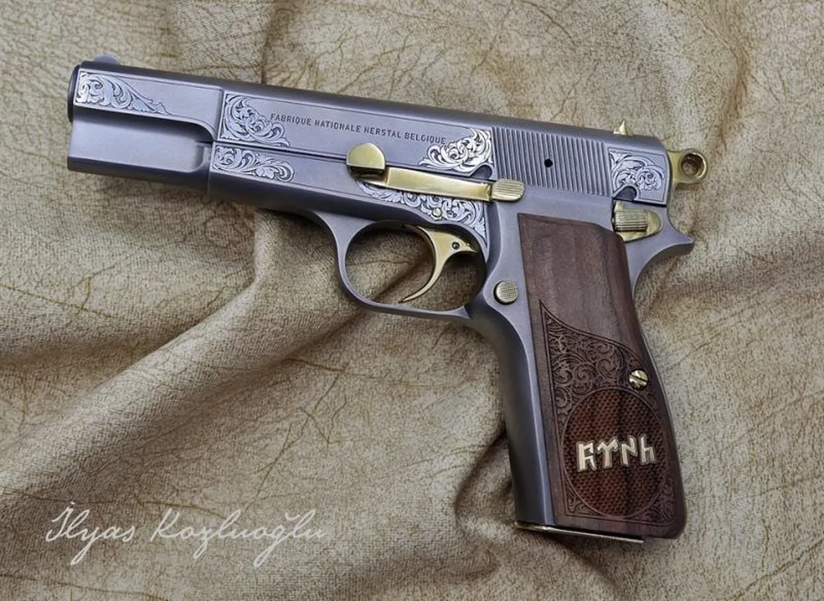 Browning HP Serpme Gravür Detay 8