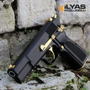 Browning Mat Siyah Kaplama – Parlak Sarı Titanyum Parçalar