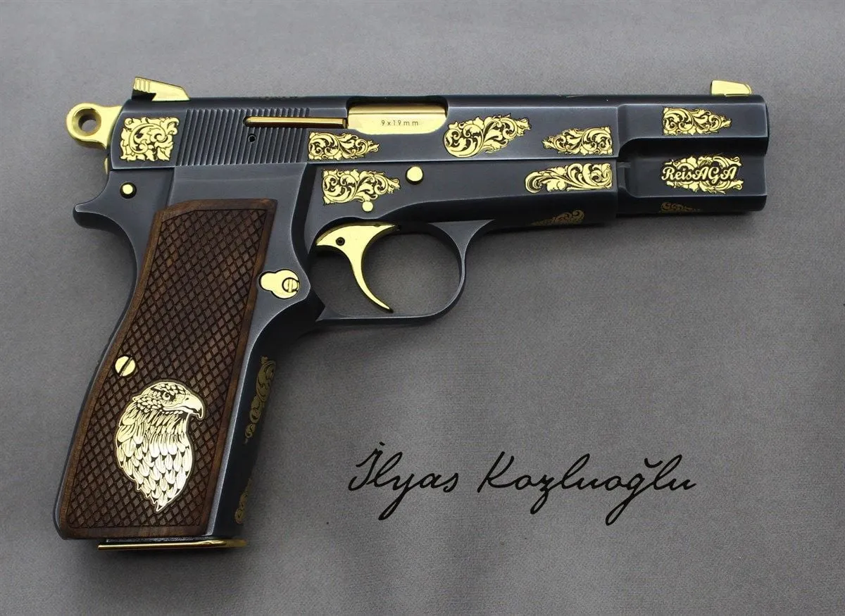 Browning Sarı Gravür & Füme Titanyum Kaplama Detay 2