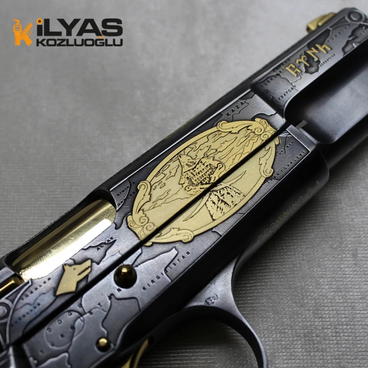 Browning Turan Devleti Gravür Detay 6