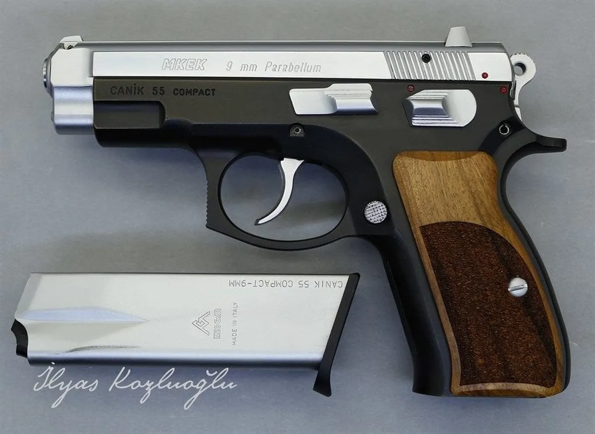 Canik 55 Compact Siyah Beyaz Krom Kaplama