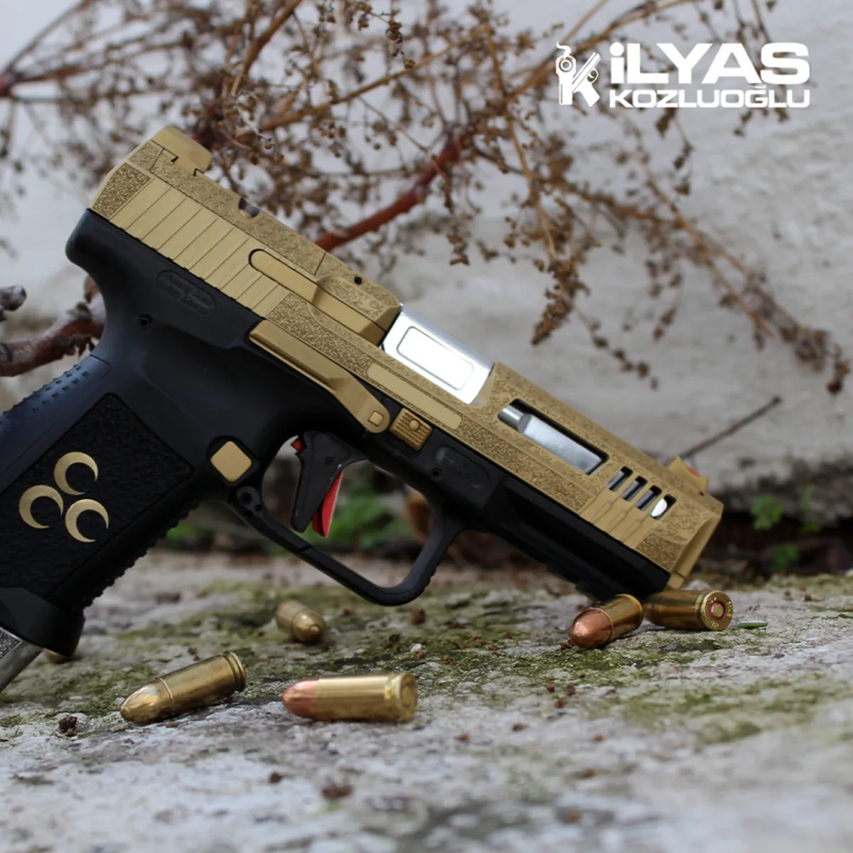 Canik TP9 Sarı Renk Kaplama & Gravür Detay 2