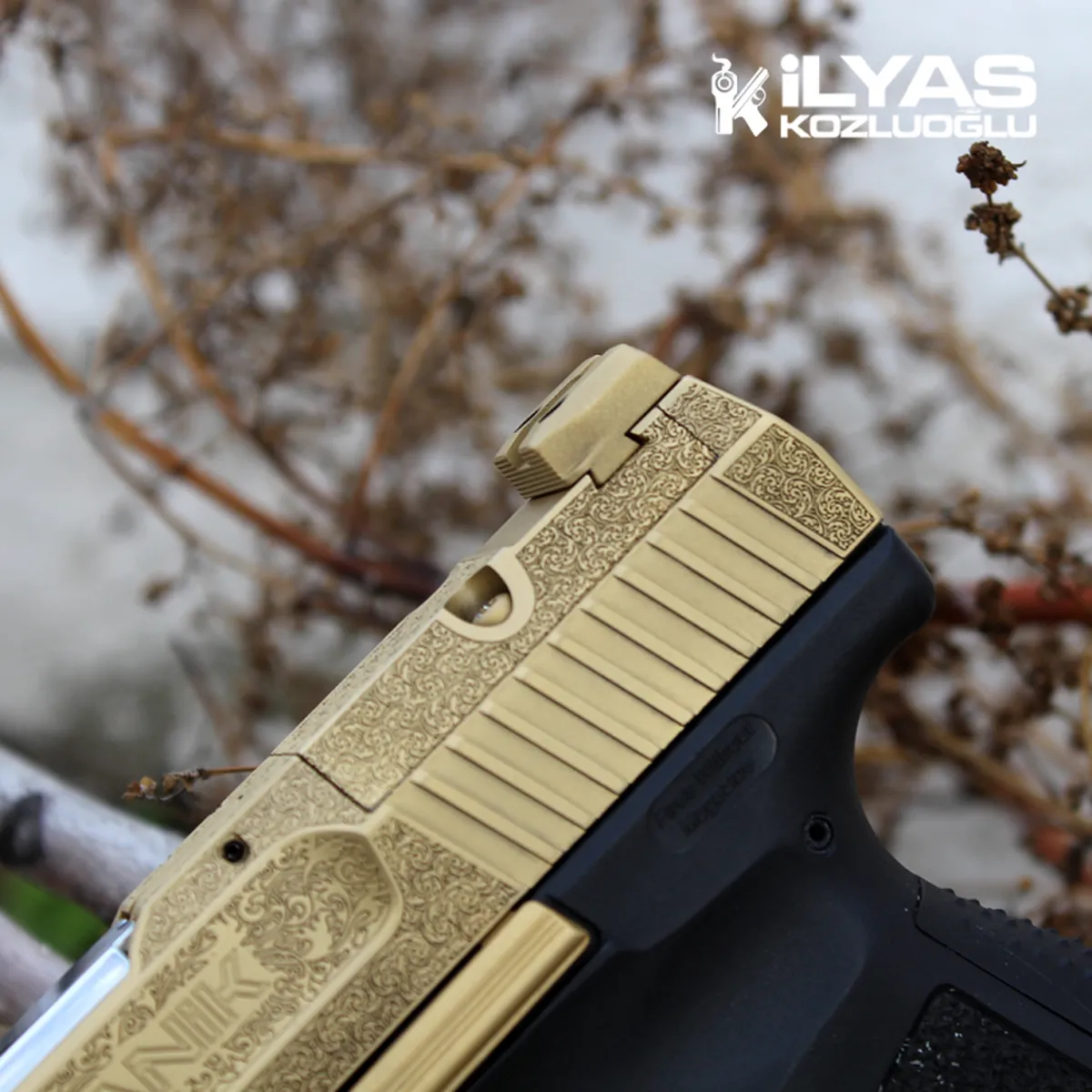 Canik TP9 Sarı Renk Kaplama & Gravür Detay 3