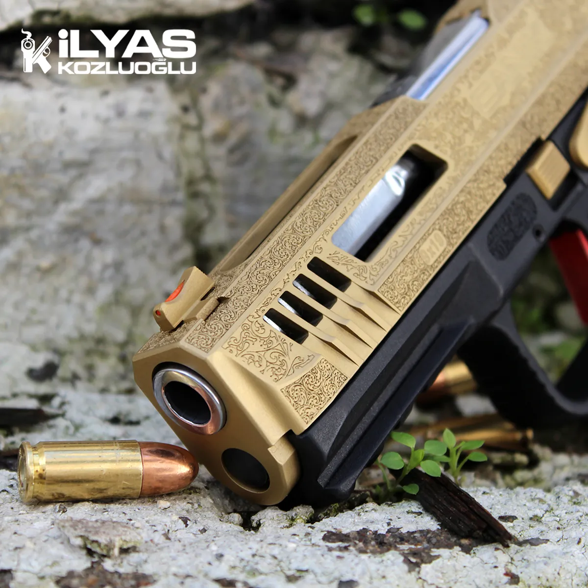 Canik TP9 Sarı Renk Kaplama & Gravür Detay 6