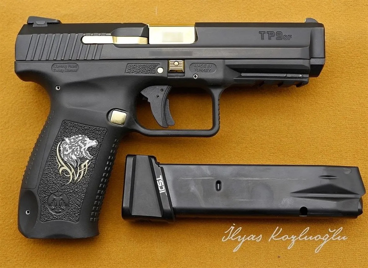 Canik TP9 SF Mat Siyah Krom Kaplama Detay 2