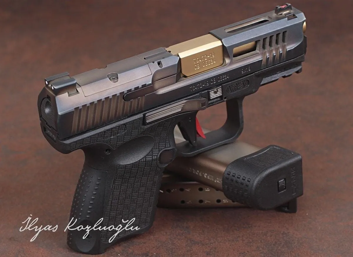Canik TP9 Sub Elite Yanık Füme Titanyum – Sport Modifiye – Polimer Desen Detay 2