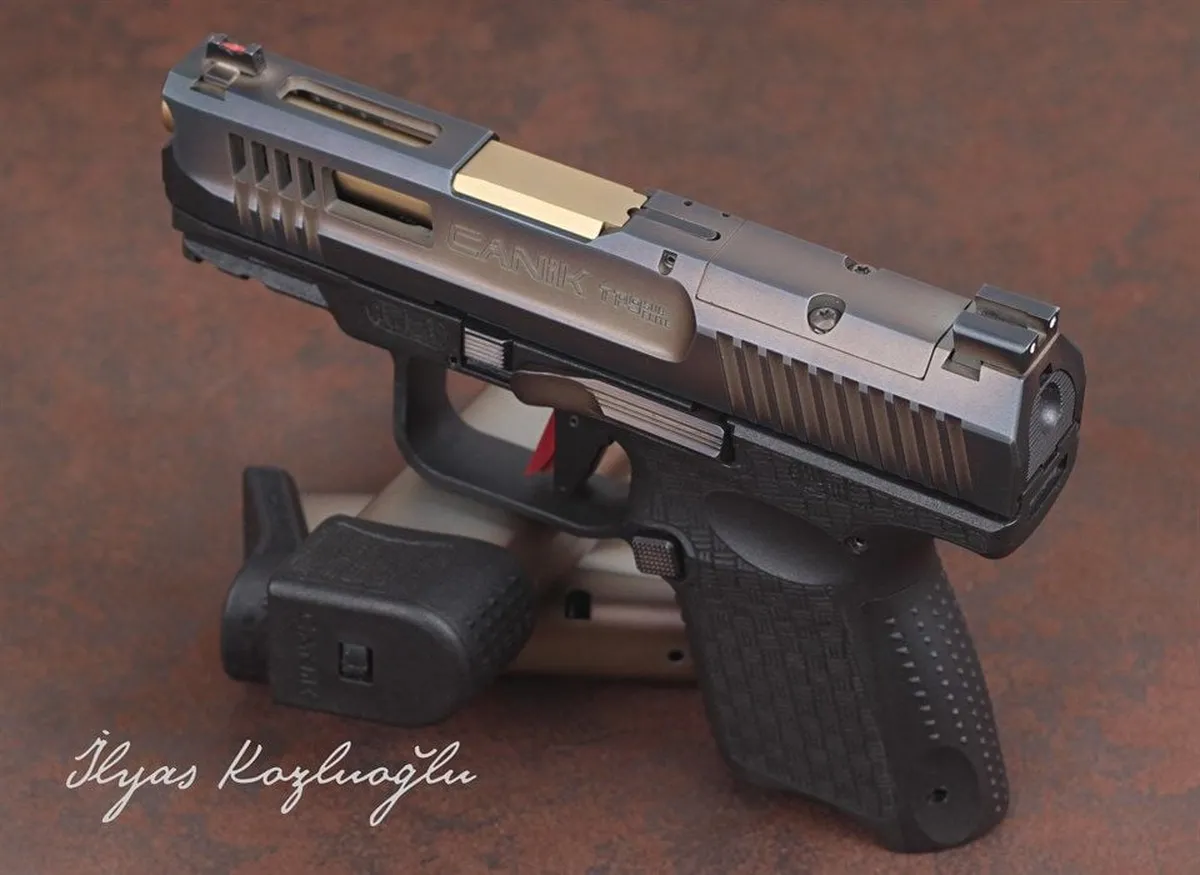 Canik TP9 Sub Elite Yanık Füme Titanyum – Sport Modifiye – Polimer Desen Detay 3