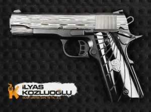 Colt 1911 Damascus Desen Gravür & Krom Kaplama