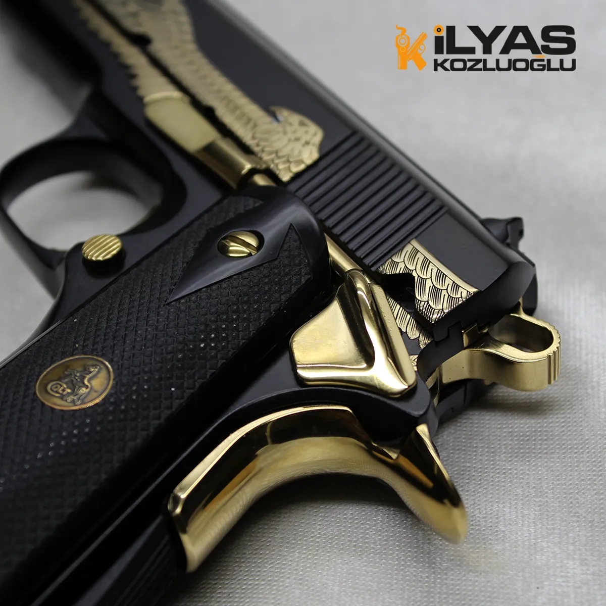 Colt 1911 Mat Siyah Kaplama & Kartal Gravür
