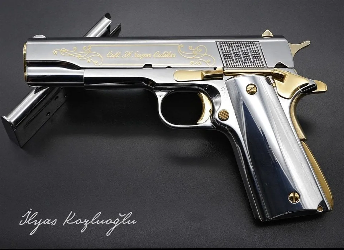 Colt 38 24 Ayar Altın Kaplama Detay 2