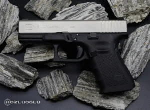 Glock 19 Gen4 Üst Serpme Gravür Beyaz Krom