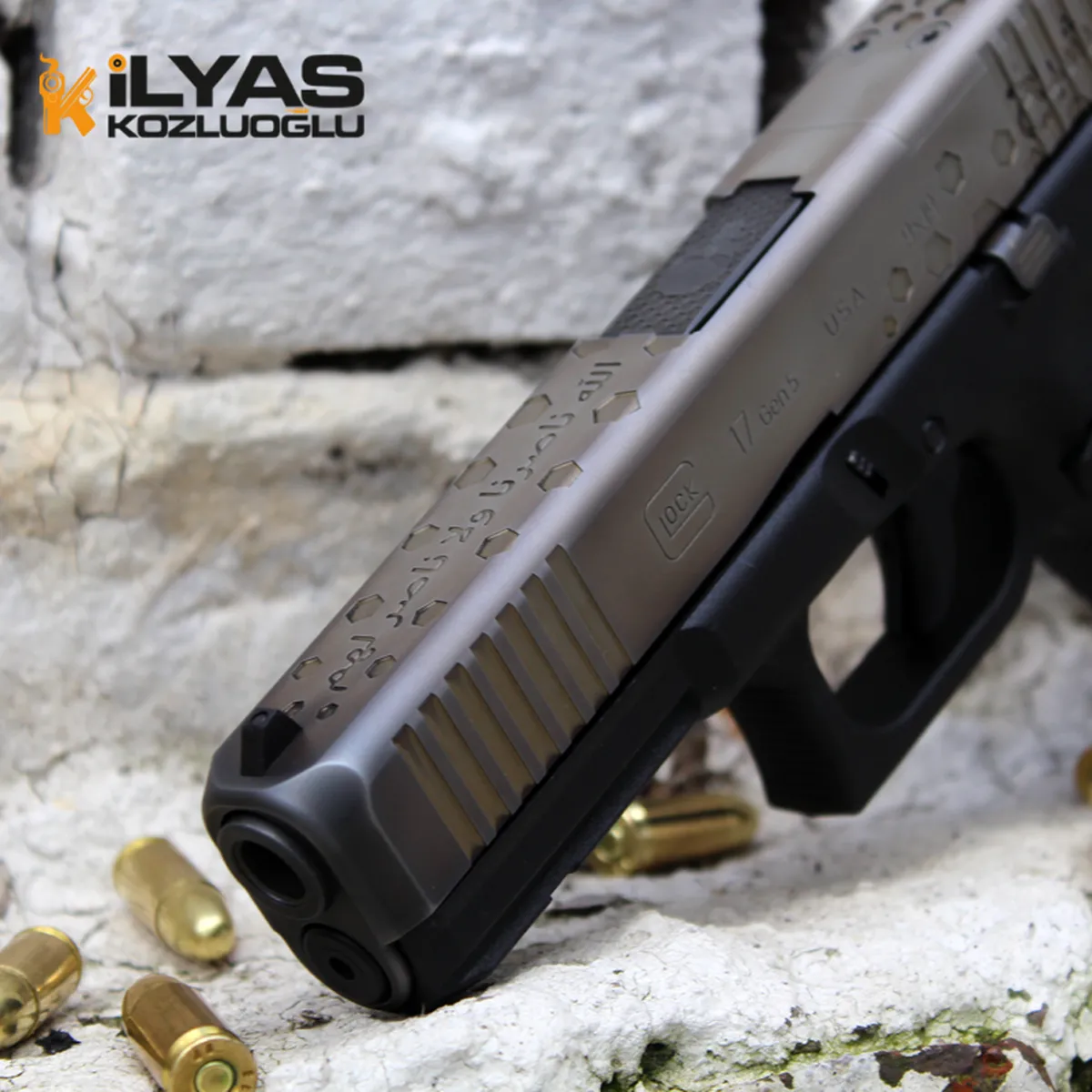 Glock Gen 5 Yanık Füme Kaplama & Gravür Detay 2