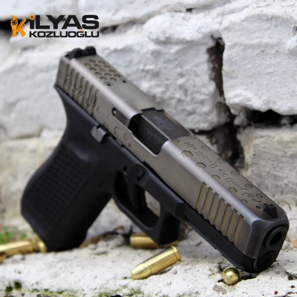 Glock Gen 5 Yanık Füme Kaplama & Gravür Detay 3