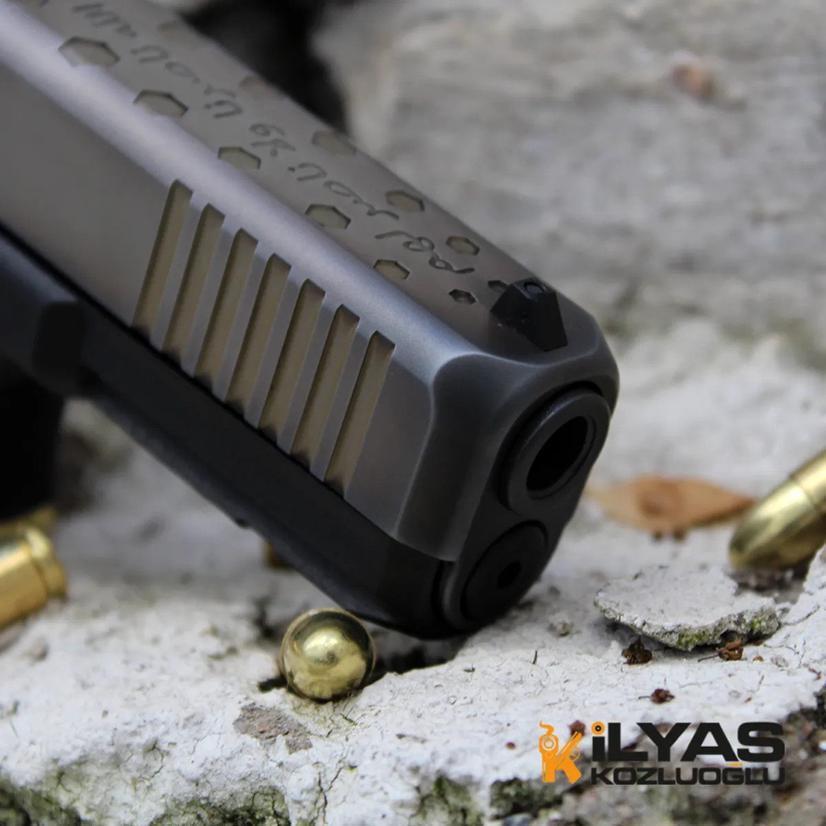 Glock Gen 5 Yanık Füme Kaplama & Gravür Detay 5