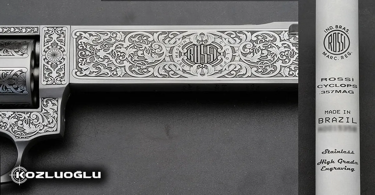 Rossi Cyclops 357. Magnum Gravür Çalışması – Mat Beyaz Krom Kaplama Detay 2