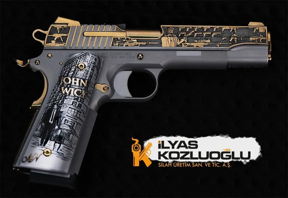 SIG SAUER 1911 – JOHN WICK Gravür – Füme Kaplama Detay 2