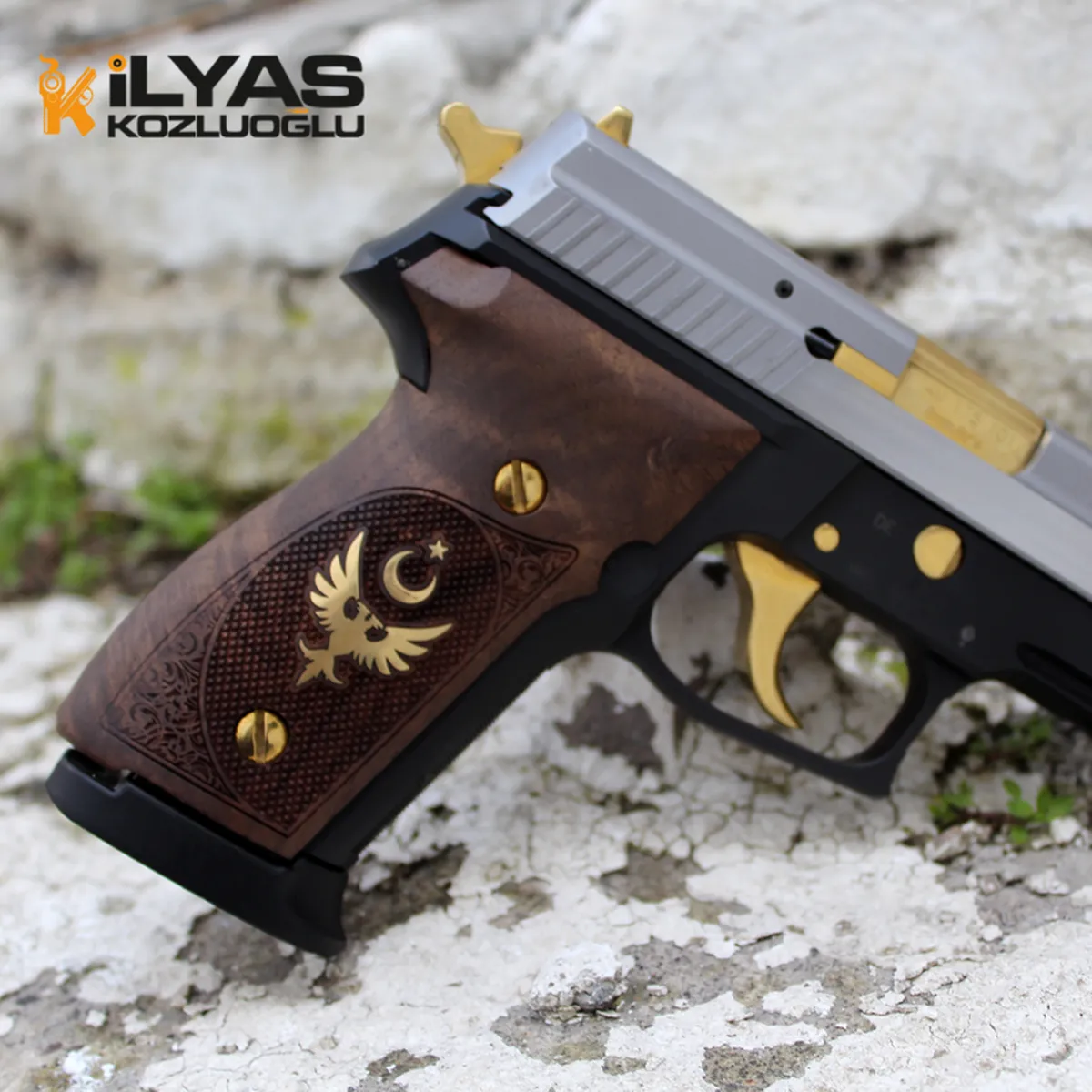 SıgSauer P226 Krom Kaplama & Sarı Parça Detay 3