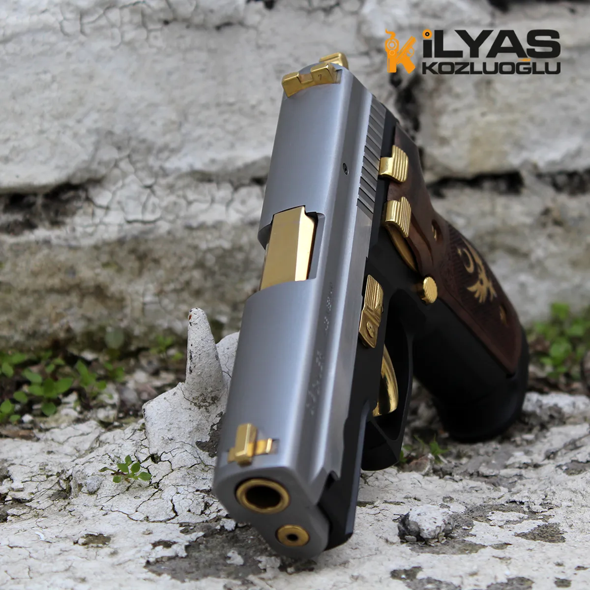 SıgSauer P226 Krom Kaplama & Sarı Parça Detay 4