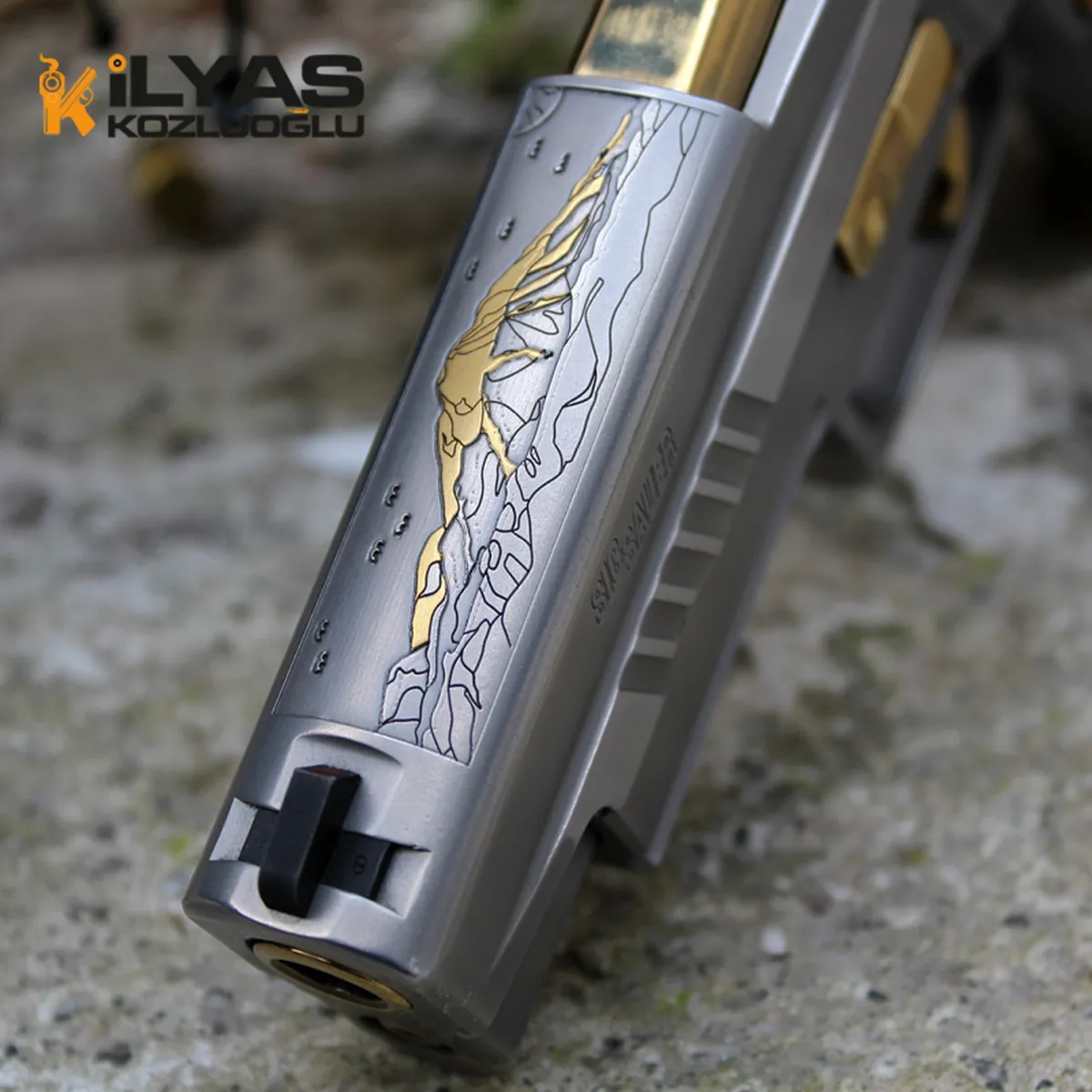 SıgSauer P226 Mat Titanyum Kaplama & Gravür Detay 5