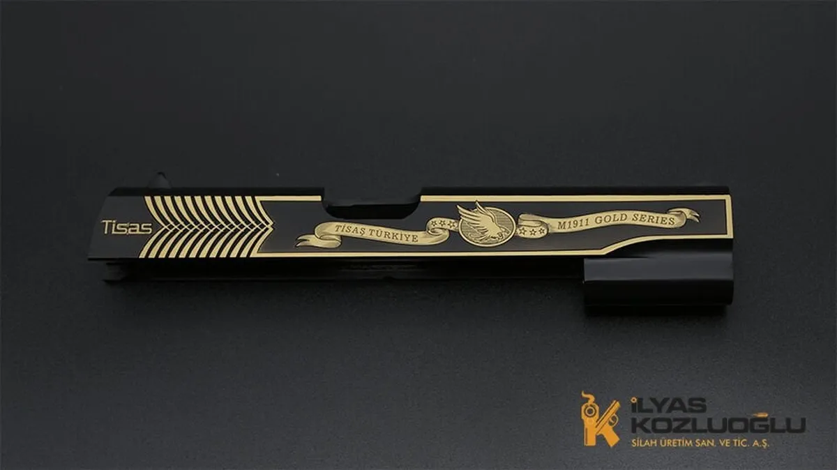 Tisaş ZIG M 1911 – Kartal ve Yeni Çekme Kertik Tasarım Gravürü – Mat Siyah Krom Kaplama Detay 2