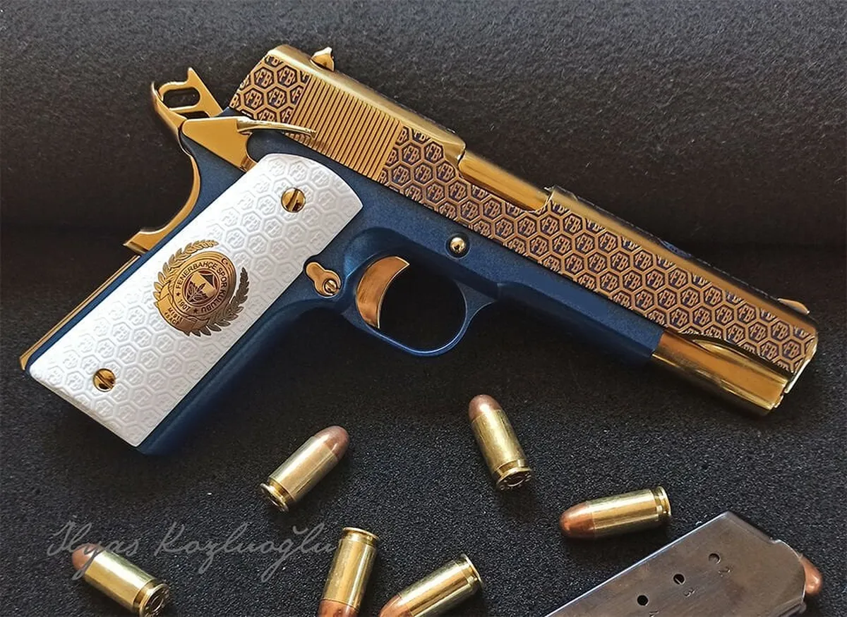 Tisaş ZIG M1911 Fenerbahçe FB desen & Titanyum ve Mavi Kaplama Detay 4