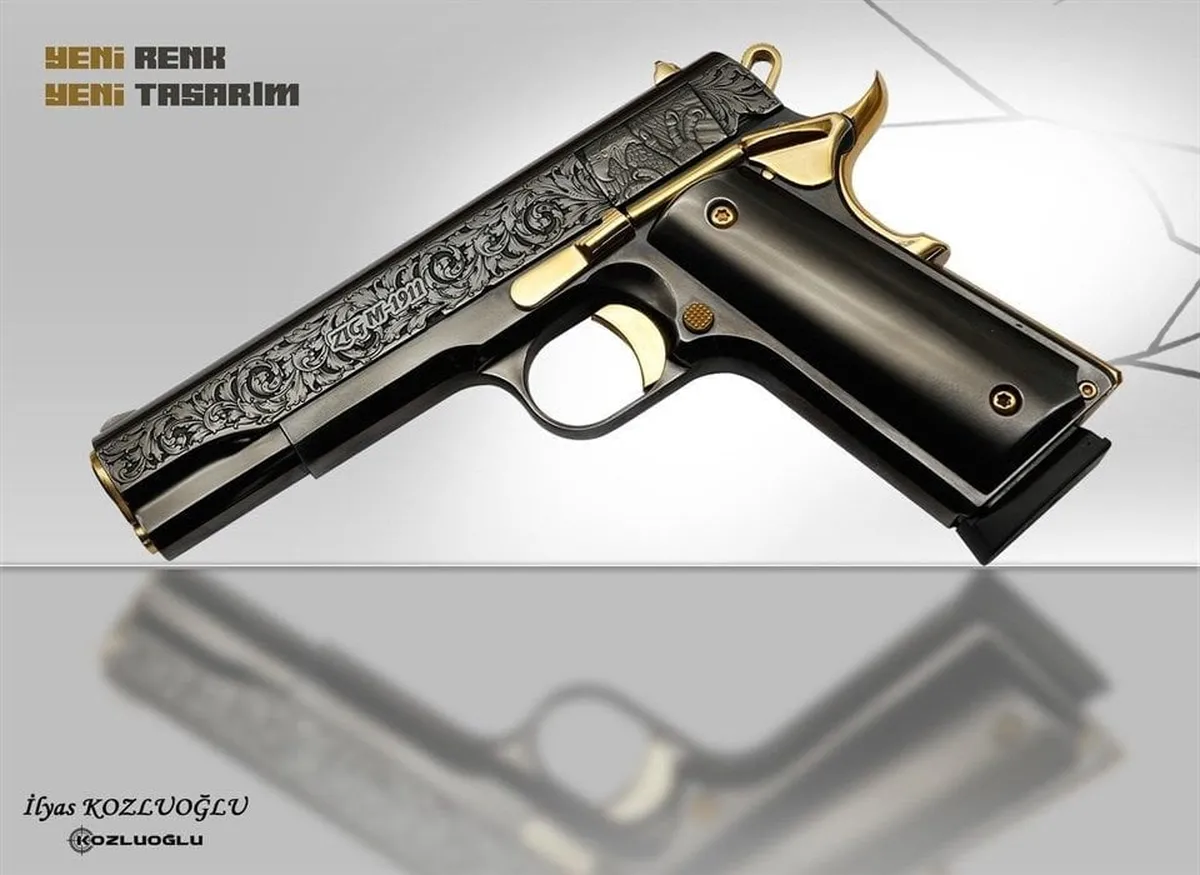 Tisaş ZIG M1911 Gravür – Kartallı Özel Çekme Kertiği Detay 3
